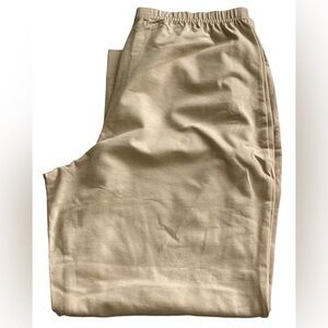 NWT! Women with Control Straight Leg Side Slit Crop Pants Tan Khaki
